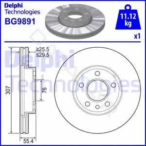 Тормозные диски DELPHI BG9891