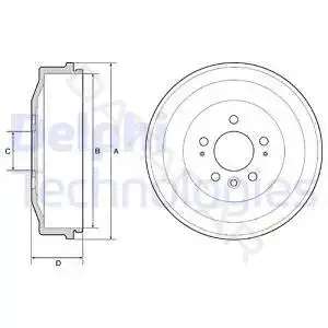Тормозной барабан DELPHI BF558