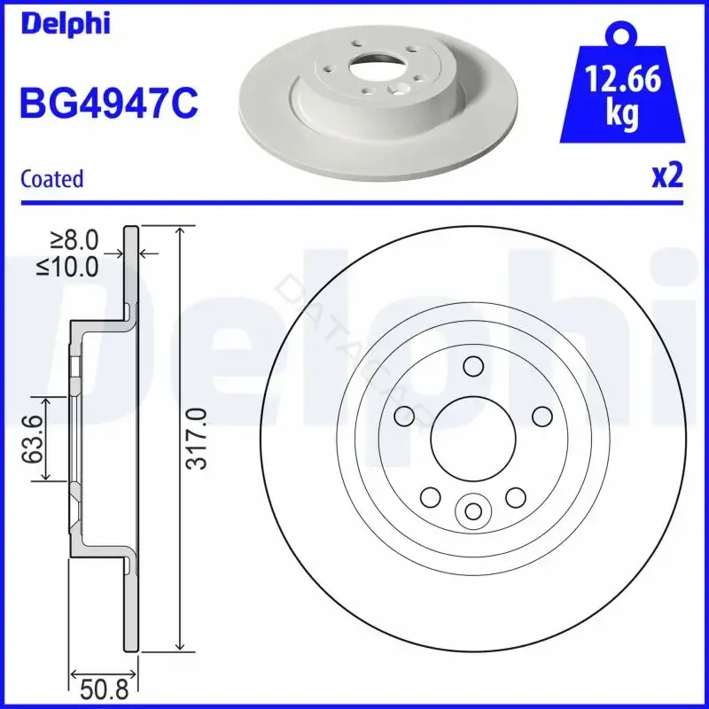 Тормозные диски DELPHI BG4947C