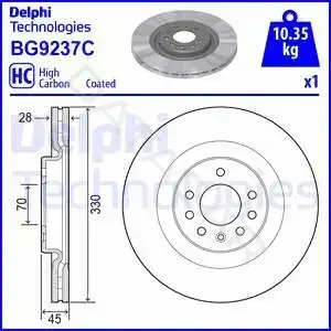 Тормозные диски DELPHI BG9237C