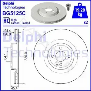 Тормозные диски DELPHI BG5125C