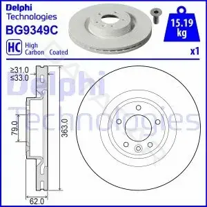 Тормозные диски DELPHI BG9349C