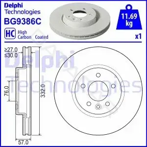 Тормозные диски DELPHI BG9386C