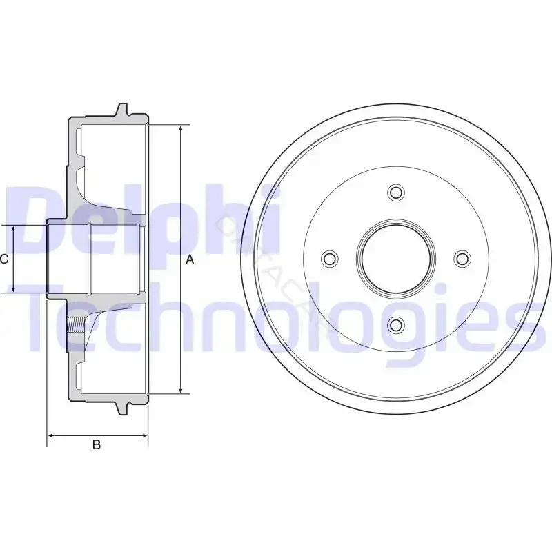 Тормозной барабан DELPHI BFR538