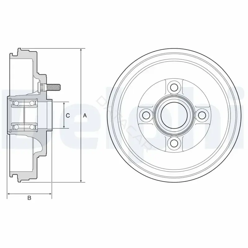 Тормозной барабан DELPHI BFR589