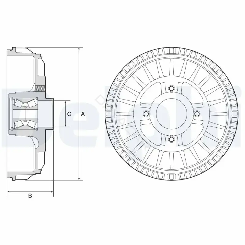 Тормозной барабан DELPHI BFR622
