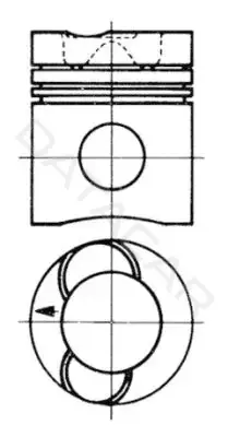 Поршень двигателя KOLBENSCHMIDT 93234960