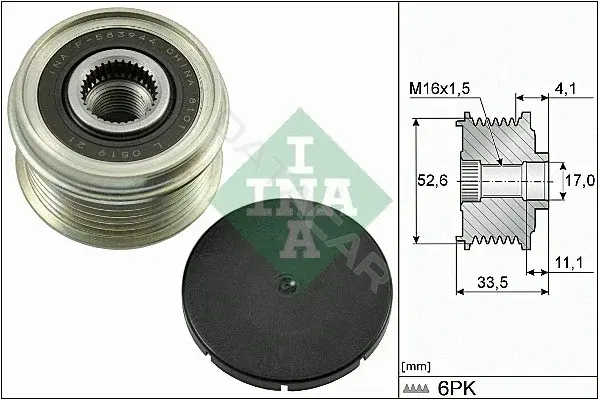 Шкив генератора INA 535002510