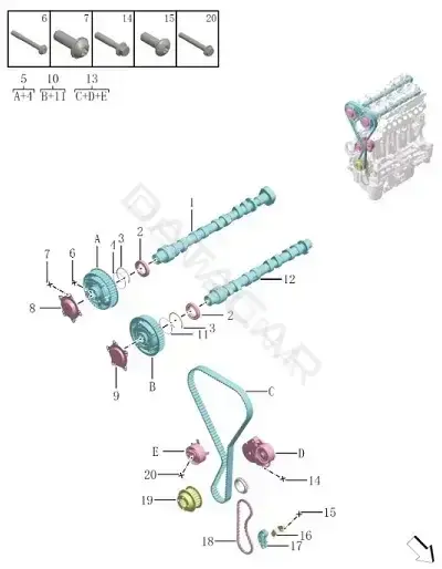 Комплект ГРМ GEELY 5511704292