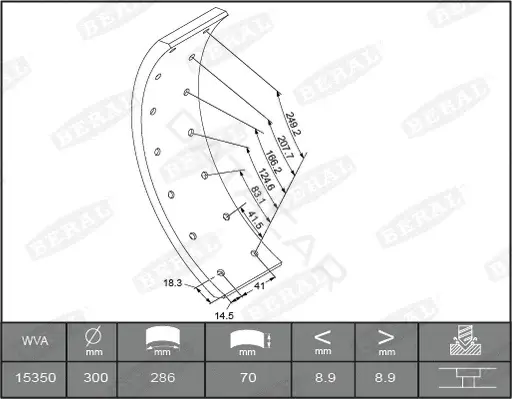 Тормозные накладки BERAL KBL15349.0-1549