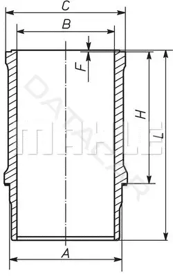 Гильза цилиндра KNECHT/MAHLE 209WN2200