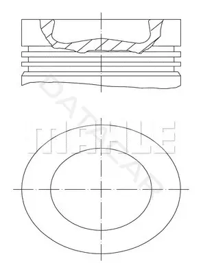 Поршень двигателя KNECHT/MAHLE 0039701