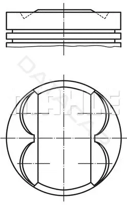Поршень двигателя KNECHT/MAHLE 011PI00105001