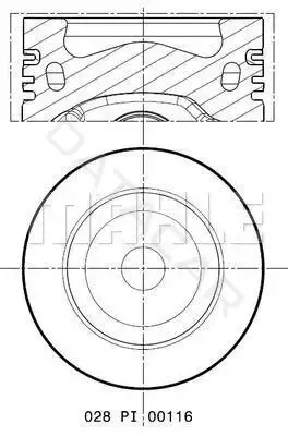 Поршень двигателя KNECHT/MAHLE 028PI00116002