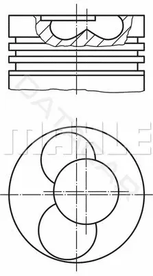 Поршень двигателя KNECHT/MAHLE 0309000