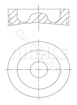 Поршень двигателя KNECHT/MAHLE 061PI00128000