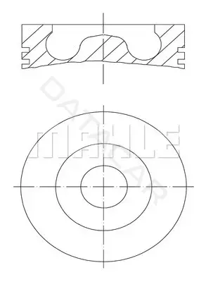 Поршень двигателя KNECHT/MAHLE 099PI00127000