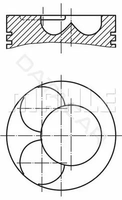 Поршень двигателя KNECHT/MAHLE 2273300