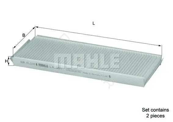 Фильтр салонный KNECHT/MAHLE LA391/S