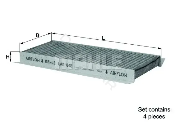 Фильтр салонный KNECHT/MAHLE LAK848/S