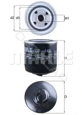 Масляный фильтр KNECHT/MAHLE OC145