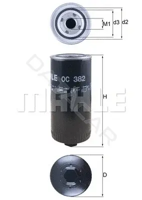 Масляный фильтр KNECHT/MAHLE OC382