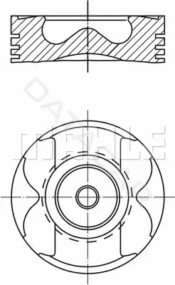 Поршень двигателя KNECHT/MAHLE 021PI00125000