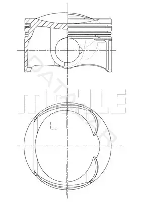 Поршень двигателя KNECHT/MAHLE 028PI00132010