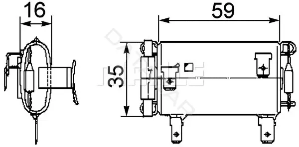 Резистор печки KNECHT/MAHLE ABR14000P