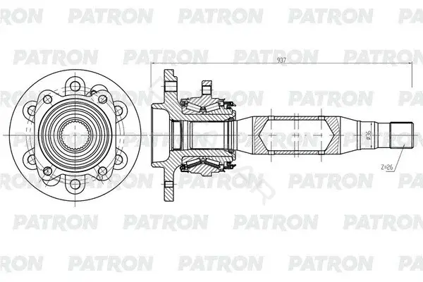 Приводной вал / Полуось PATRON PDS0564