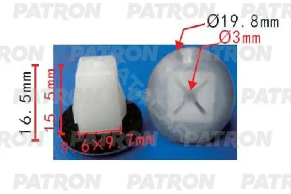 Клипсы, фиксаторы, зажимы PATRON P37-2003