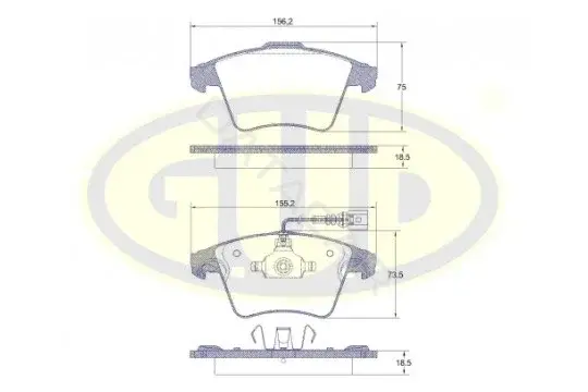 Тормозные колодки GUD GBP104511