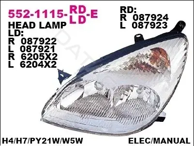 Фары DEPO 552-1115R-LD-E