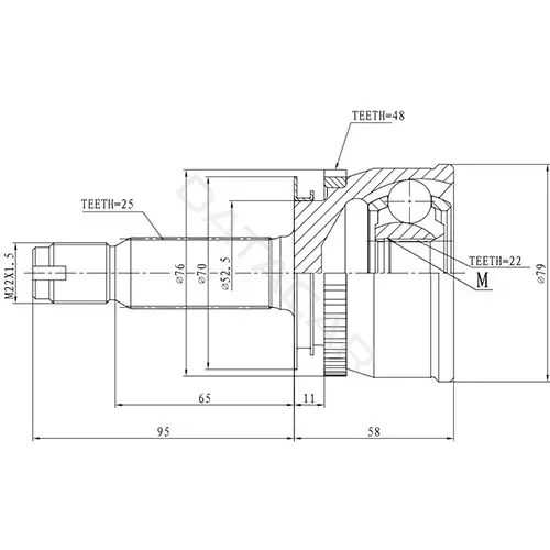 Шрус ZIKMAR Z87295R