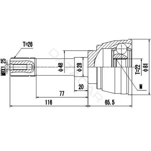 Шрус ZIKMAR Z87388R