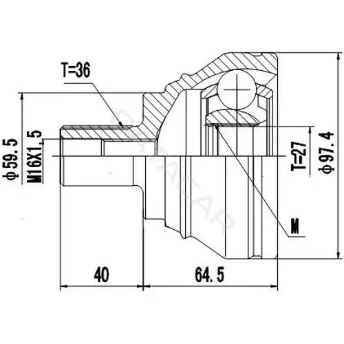 Шрус ZIKMAR Z87473R