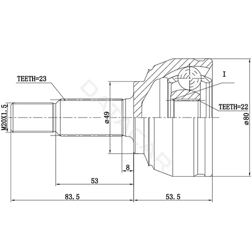 Шрус ZIKMAR Z87616R
