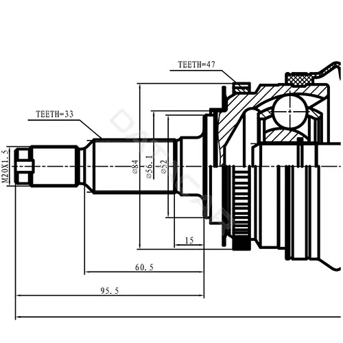 Приводной вал / Полуось ZIKMAR Z87816R