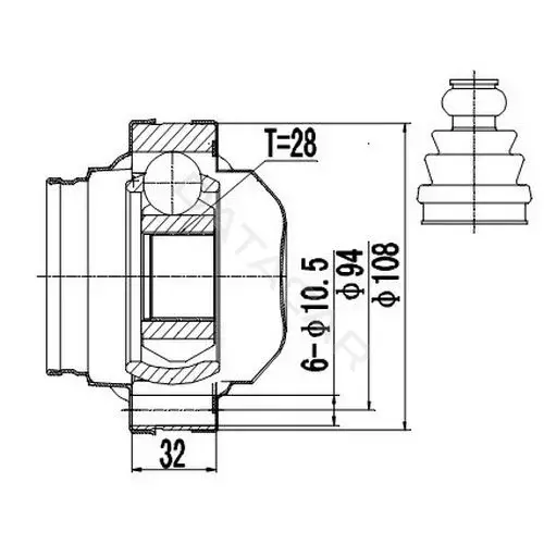 Шрус ZIKMAR Z87971R