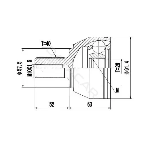 Шрус ZIKMAR Z87431R