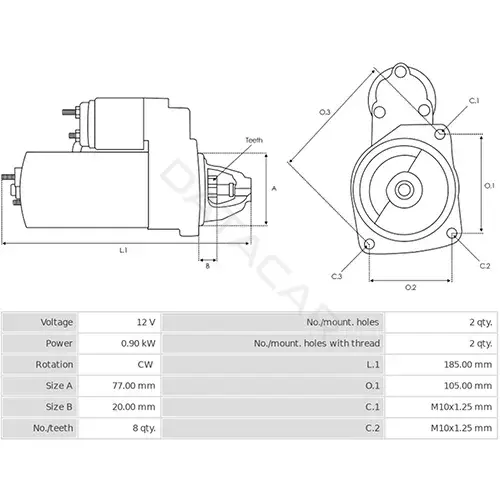 Стартер ZIKMAR Z28569R