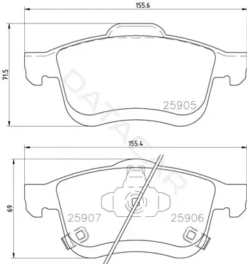Тормозные колодки BREMBO P23167