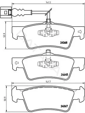 Тормозные колодки BREMBO P85091