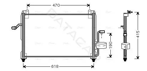 Радиатор кондиционера AVA DW5045