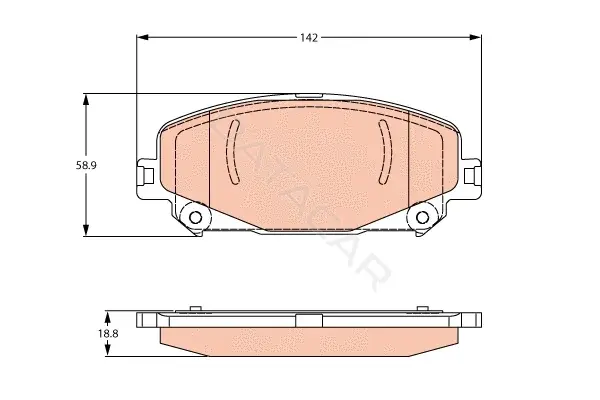 Тормозные колодки TRW GDB2268