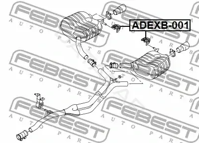 Крепление глушителя FEBEST ADEXB-001
