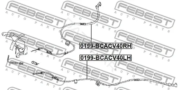 Трос ручника FEBEST 0199-BCACV40RH
