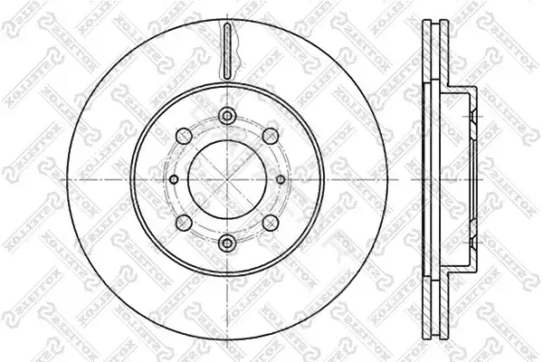 Тормозные диски STELLOX 6020-2614V-SX