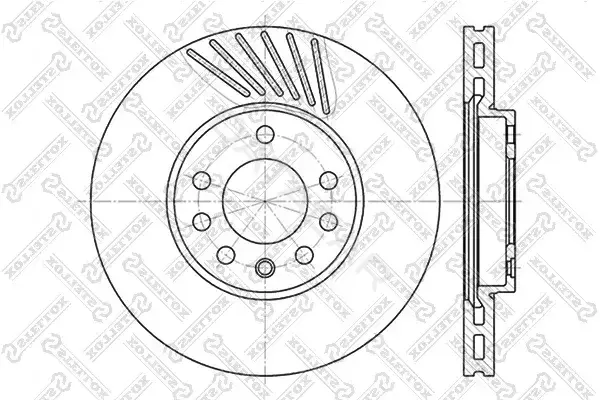 Тормозные диски STELLOX 6020-3625V-SX