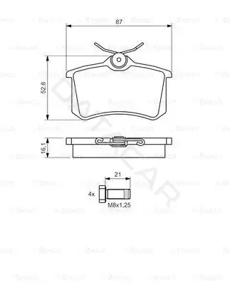 Тормозные колодки BOSCH 0986494399